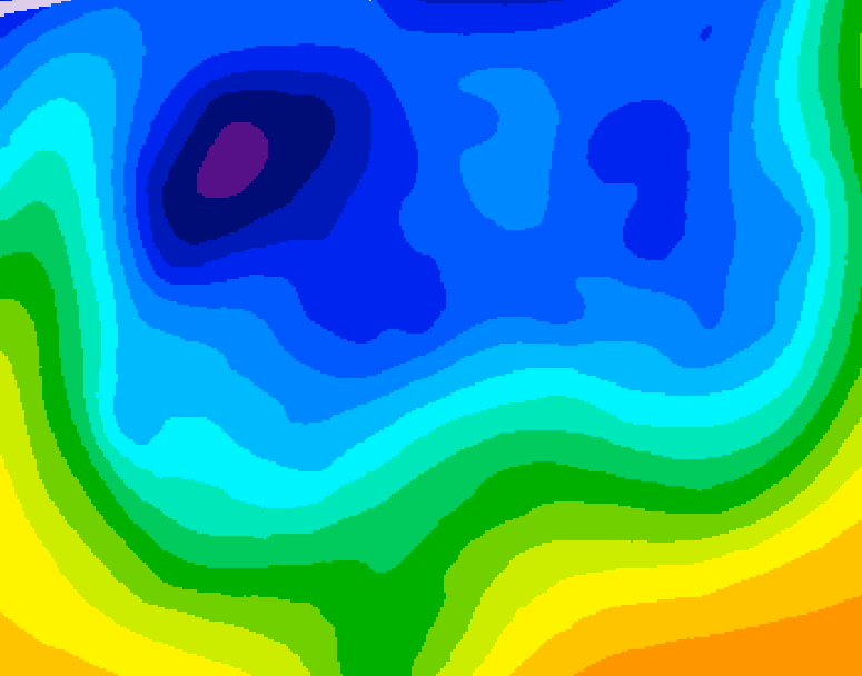 GDPS 500 millibar geopotential height 216 hour forecast chart for Canada based on 2025/12/30 1200Z data