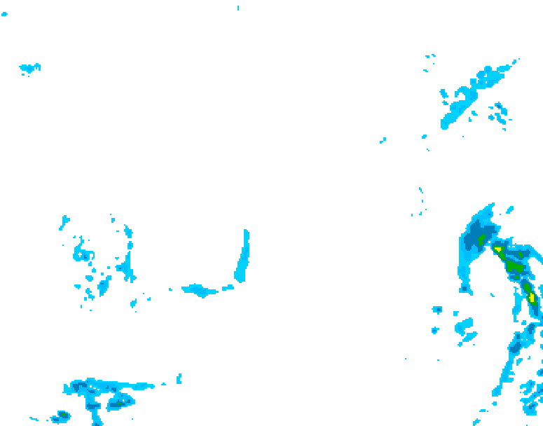 GDPS precipitation 234 hour forecast chart for Canada based on 2025/12/30 0000Z data