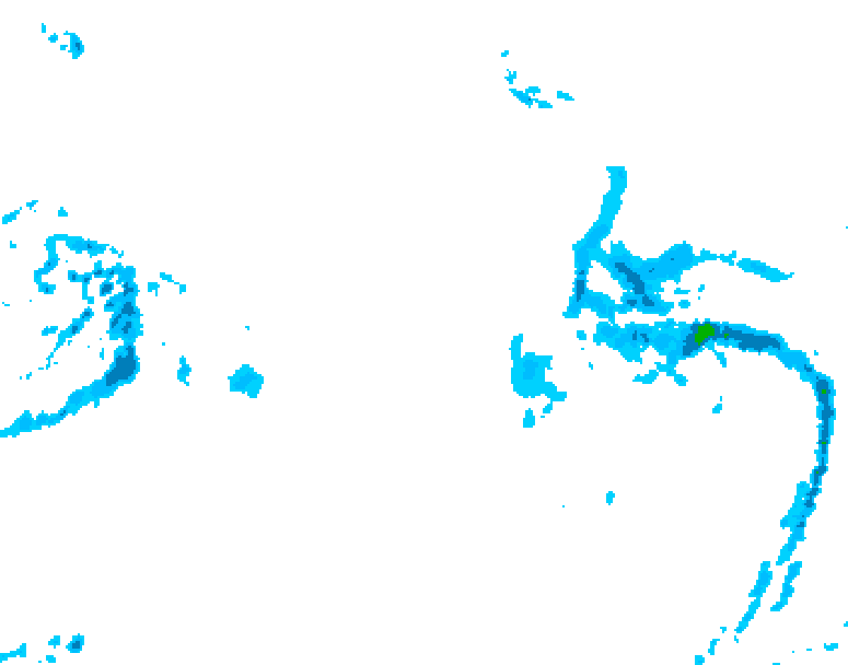GDPS precipitation 006 hour forecast chart for Canada based on 2025/12/30 1200Z data