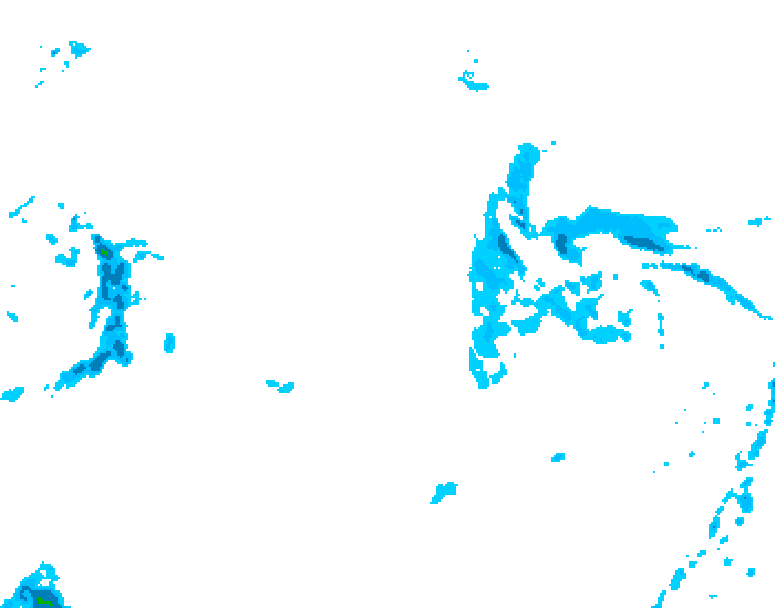 GDPS precipitation 012 hour forecast chart for Canada based on 2025/12/30 1200Z data