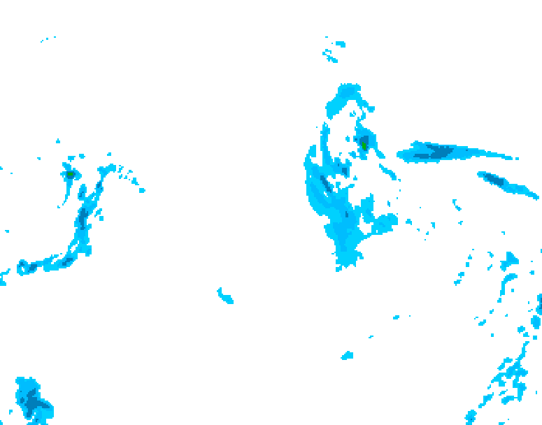 GDPS precipitation 018 hour forecast chart for Canada based on 2025/12/30 1200Z data