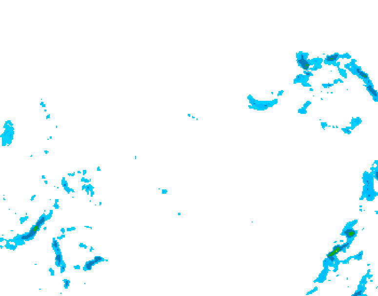 GDPS precipitation 126 hour forecast chart for Canada based on 2025/12/30 1200Z data