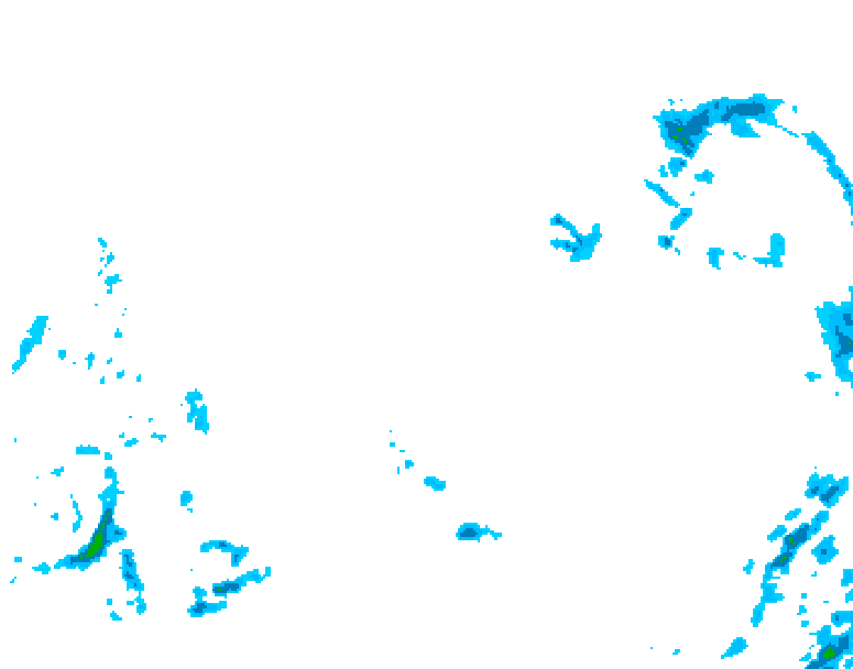 GDPS precipitation 132 hour forecast chart for Canada based on 2025/12/30 1200Z data