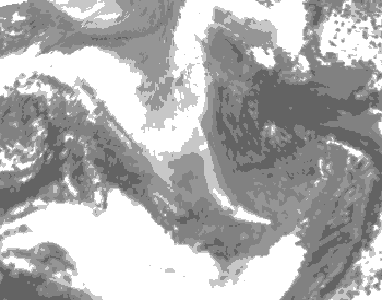 GDPS total cloud 024 hour forecast chart for Canada based on 2025/12/30 0000Z data