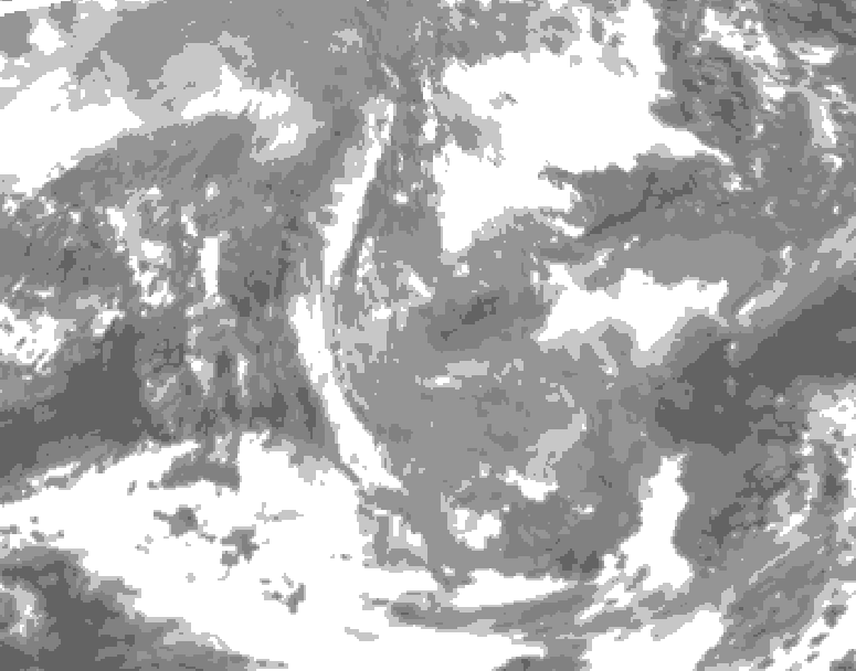 GDPS total cloud 192 hour forecast chart for Canada based on 2025/12/30 0000Z data