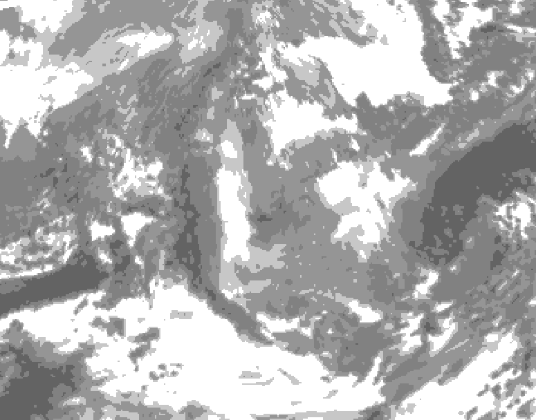 GDPS total cloud 204 hour forecast chart for Canada based on 2025/12/30 0000Z data