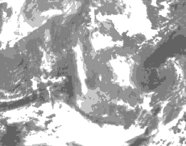 GDPS total cloud 210 hour forecast chart for Canada based on 2025/12/30 0000Z data