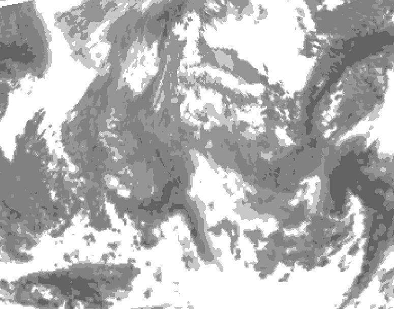 GDPS total cloud 234 hour forecast chart for Canada based on 2025/12/30 0000Z data