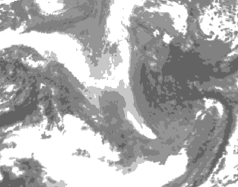 GDPS total cloud 006 hour forecast chart for Canada based on 2025/12/30 1200Z data