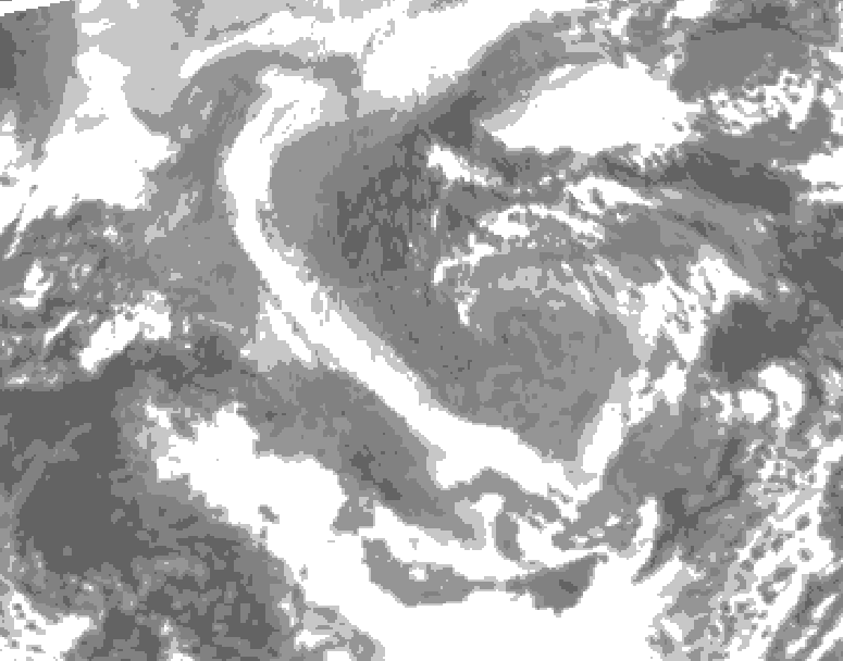 GDPS total cloud 048 hour forecast chart for Canada based on 2025/12/30 1200Z data