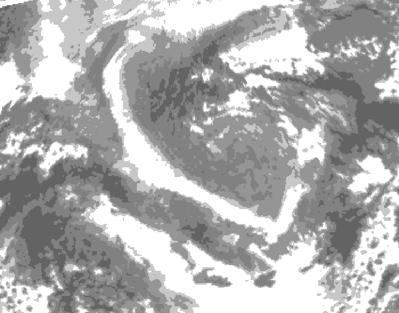 GDPS total cloud 054 hour forecast chart for Canada based on 2025/12/30 1200Z data
