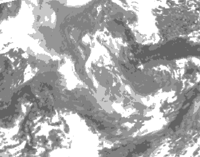 GDPS total cloud 096 hour forecast chart for Canada based on 2025/12/30 1200Z data