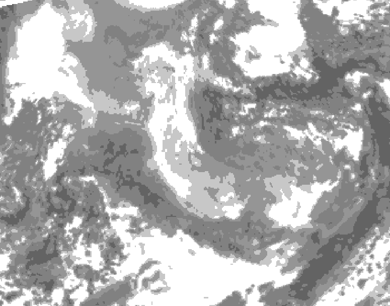 GDPS total cloud 114 hour forecast chart for Canada based on 2025/12/30 1200Z data