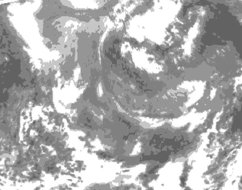 GDPS total cloud 150 hour forecast chart for Canada based on 2025/12/30 1200Z data