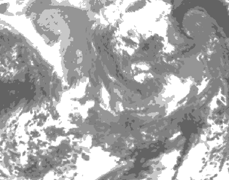GDPS total cloud 162 hour forecast chart for Canada based on 2025/12/30 1200Z data