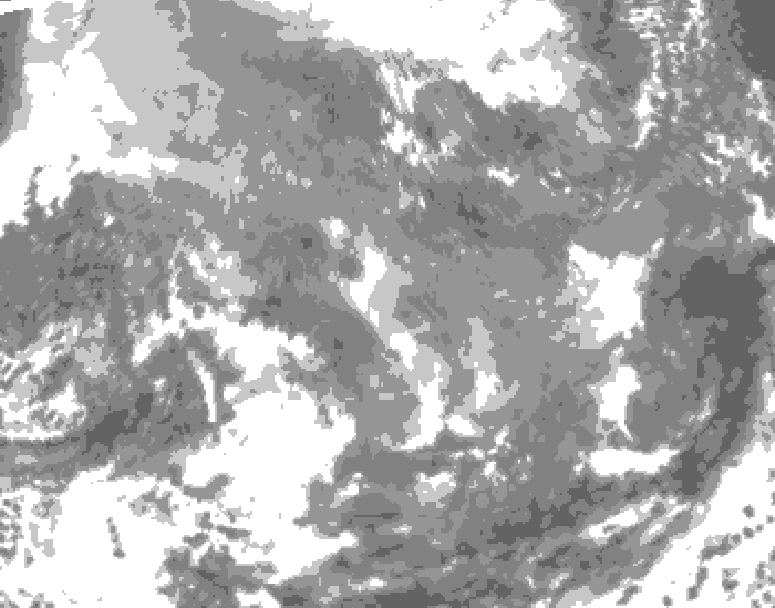 GDPS total cloud 192 hour forecast chart for Canada based on 2025/12/30 1200Z data