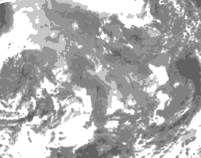 GDPS total cloud 198 hour forecast chart for Canada based on 2025/12/30 1200Z data