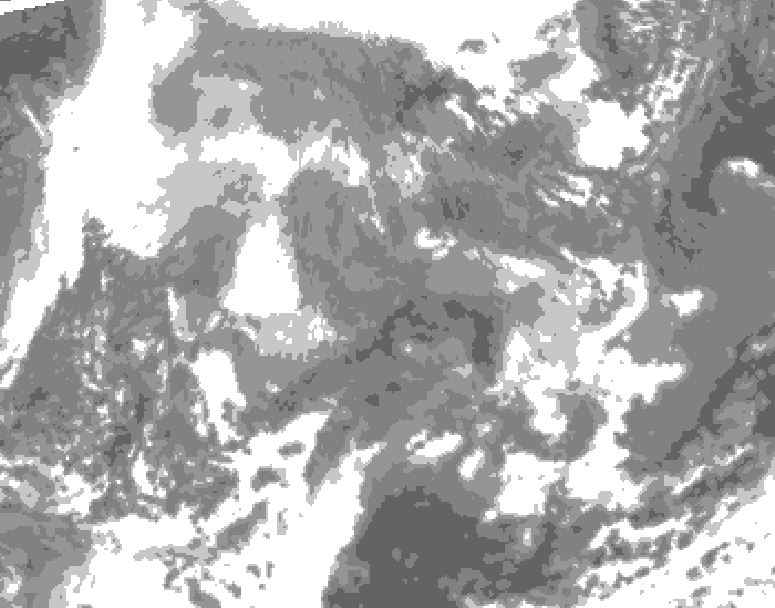 GDPS total cloud 216 hour forecast chart for Canada based on 2025/12/30 1200Z data