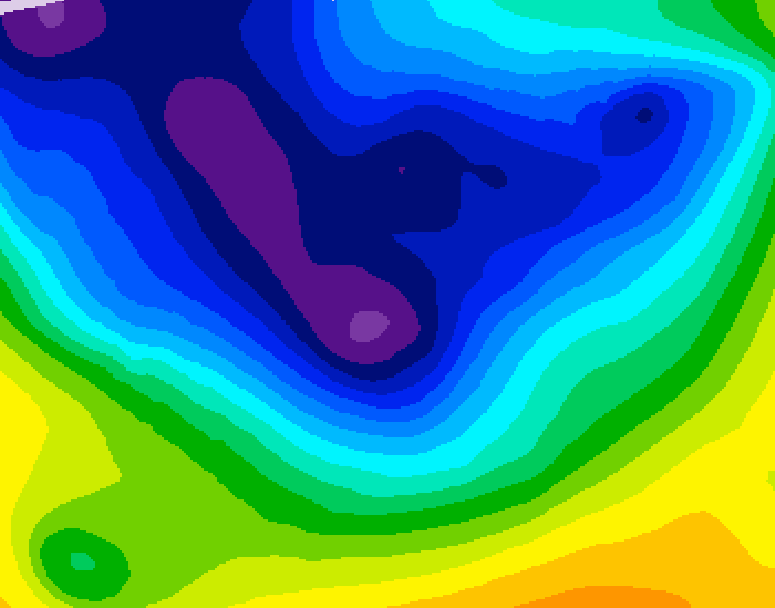 GDPS 500 millibar geopotential height 168 hour forecast chart for Canada based on 2025/12/31 0000Z data