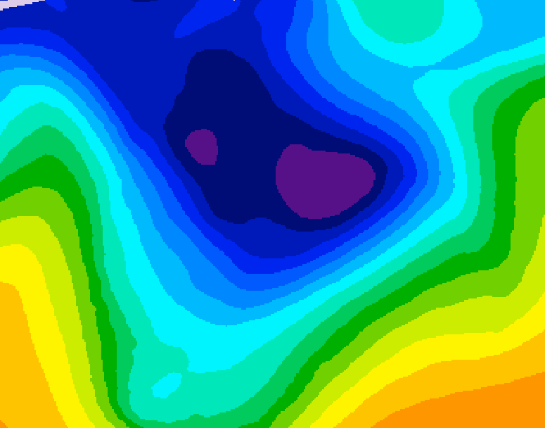GDPS 500 millibar geopotential height 210 hour forecast chart for Canada based on 2025/12/31 0000Z data