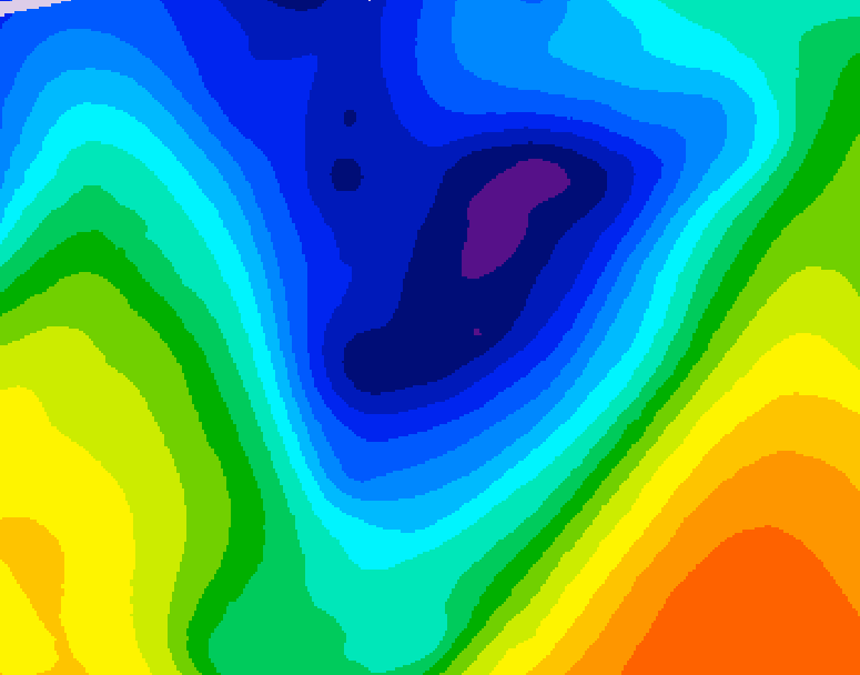 GDPS 500 millibar geopotential height 240 hour forecast chart for Canada based on 2025/12/31 0000Z data