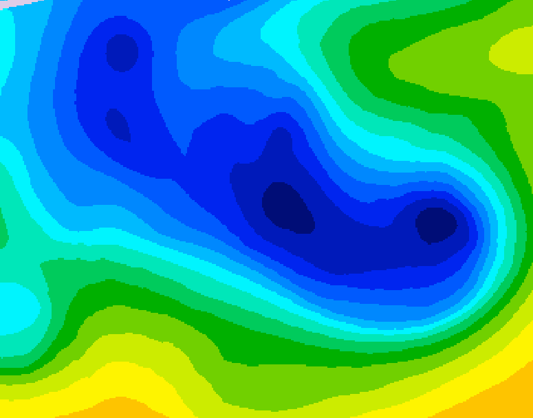 GDPS 500 millibar geopotential height 060 hour forecast chart for Canada based on 2025/12/31 1200Z data