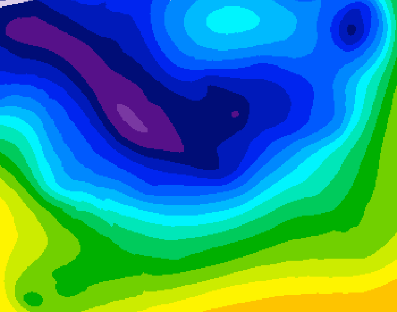 GDPS 500 millibar geopotential height 156 hour forecast chart for Canada based on 2025/12/31 1200Z data
