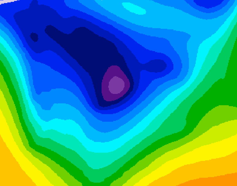 GDPS 500 millibar geopotential height 192 hour forecast chart for Canada based on 2025/12/31 1200Z data