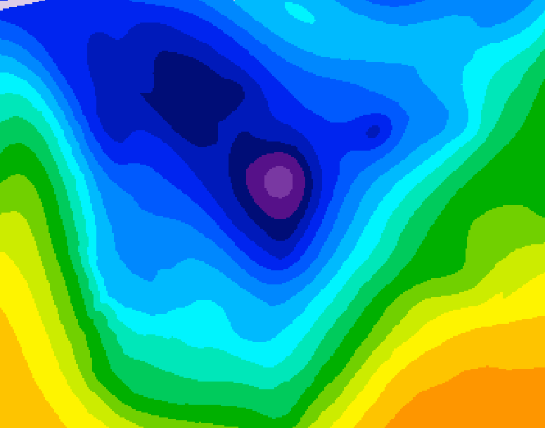 GDPS 500 millibar geopotential height 204 hour forecast chart for Canada based on 2025/12/31 1200Z data