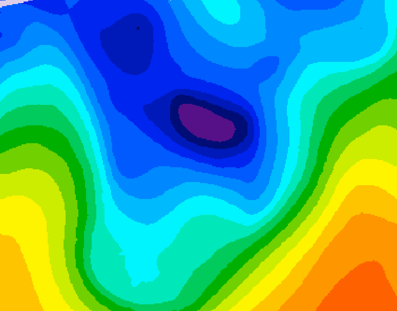 GDPS 500 millibar geopotential height 228 hour forecast chart for Canada based on 2025/12/31 1200Z data