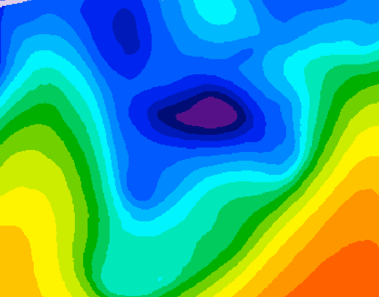 GDPS 500 millibar geopotential height 240 hour forecast chart for Canada based on 2025/12/31 1200Z data