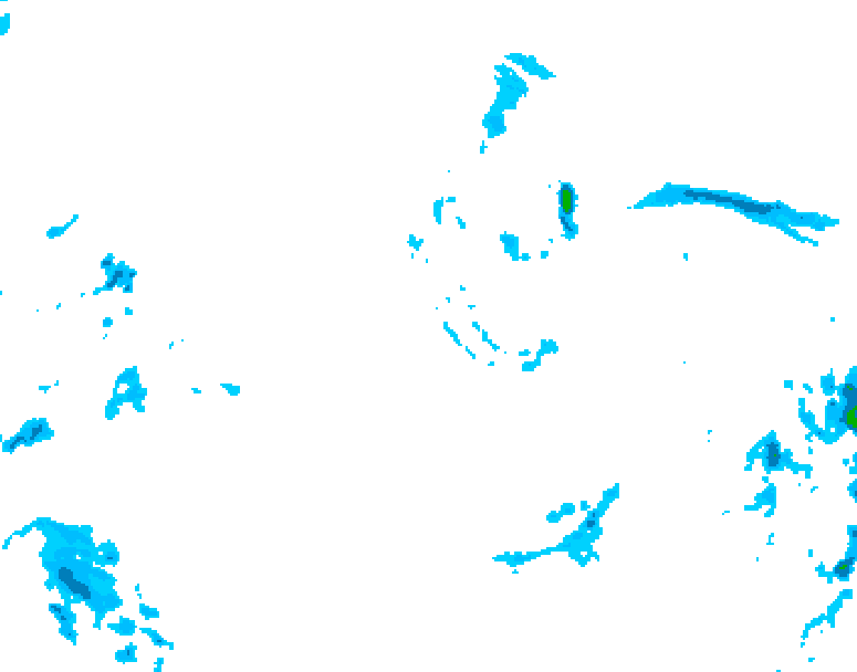 GDPS precipitation 024 hour forecast chart for Canada based on 2025/12/31 0000Z data