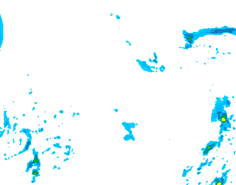 GDPS precipitation 120 hour forecast chart for Canada based on 2025/12/31 0000Z data