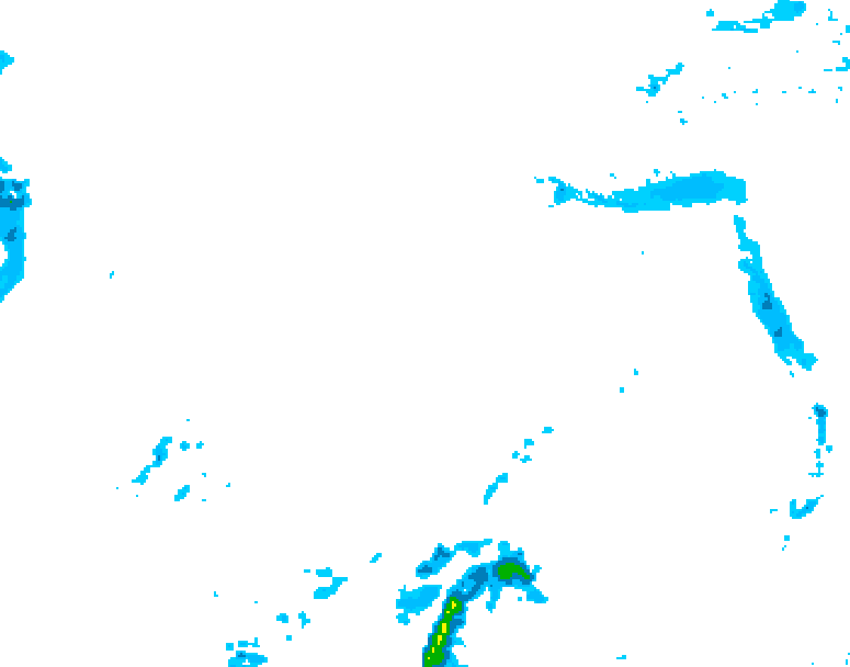 GDPS precipitation 210 hour forecast chart for Canada based on 2025/12/31 0000Z data
