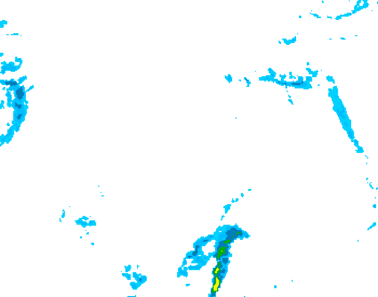 GDPS precipitation 216 hour forecast chart for Canada based on 2025/12/31 0000Z data