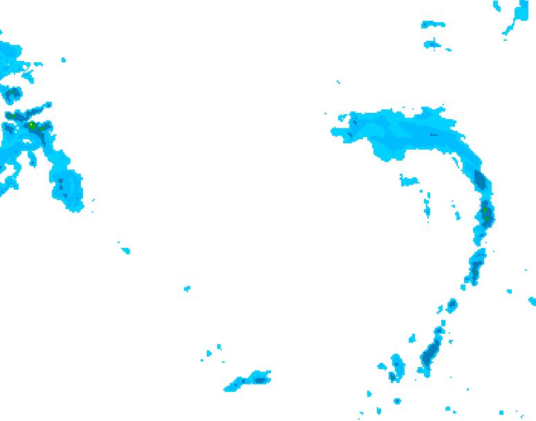 GDPS precipitation 240 hour forecast chart for Canada based on 2025/12/31 1200Z data