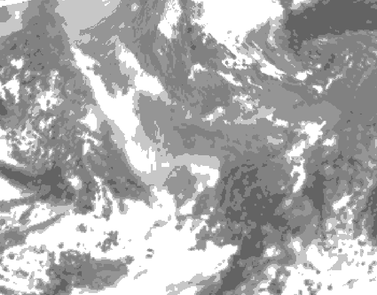 GDPS total cloud 168 hour forecast chart for Canada based on 2025/12/31 0000Z data
