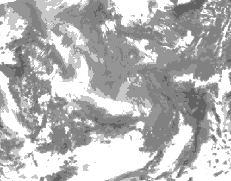 GDPS total cloud 186 hour forecast chart for Canada based on 2025/12/31 0000Z data