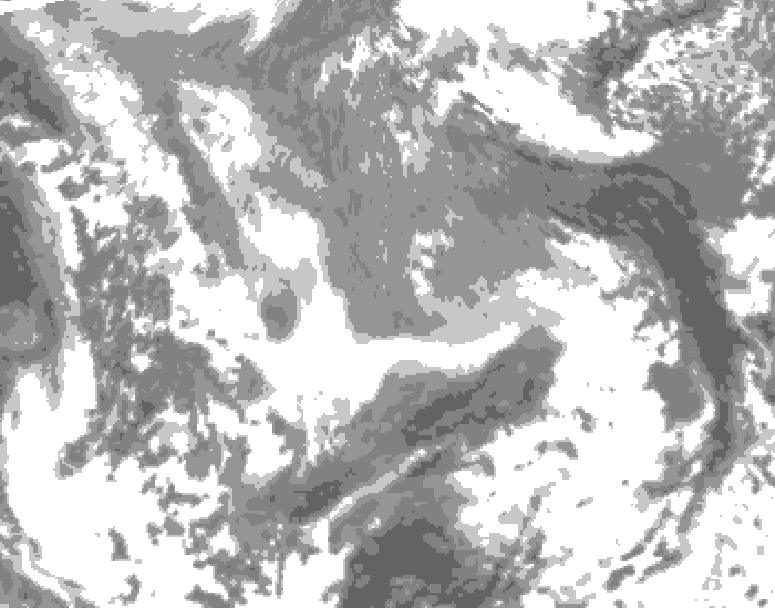 GDPS total cloud 204 hour forecast chart for Canada based on 2025/12/31 0000Z data