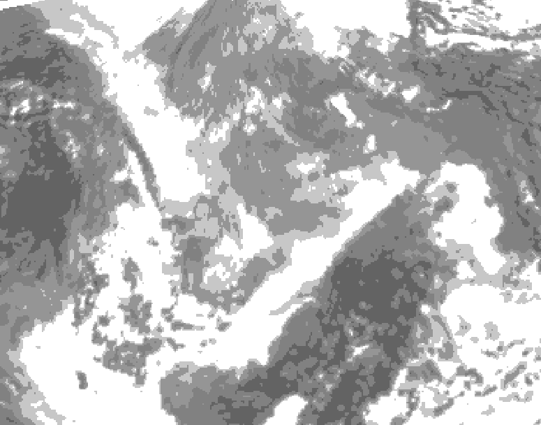 GDPS total cloud 228 hour forecast chart for Canada based on 2025/12/31 0000Z data