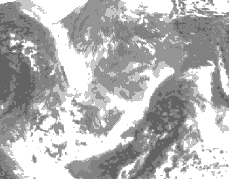 GDPS total cloud 234 hour forecast chart for Canada based on 2025/12/31 0000Z data