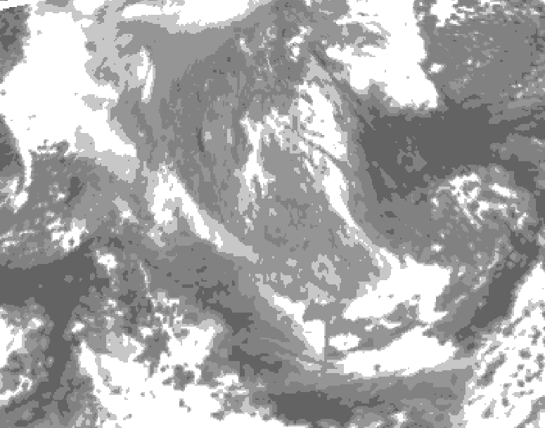GDPS total cloud 060 hour forecast chart for Canada based on 2025/12/31 1200Z data