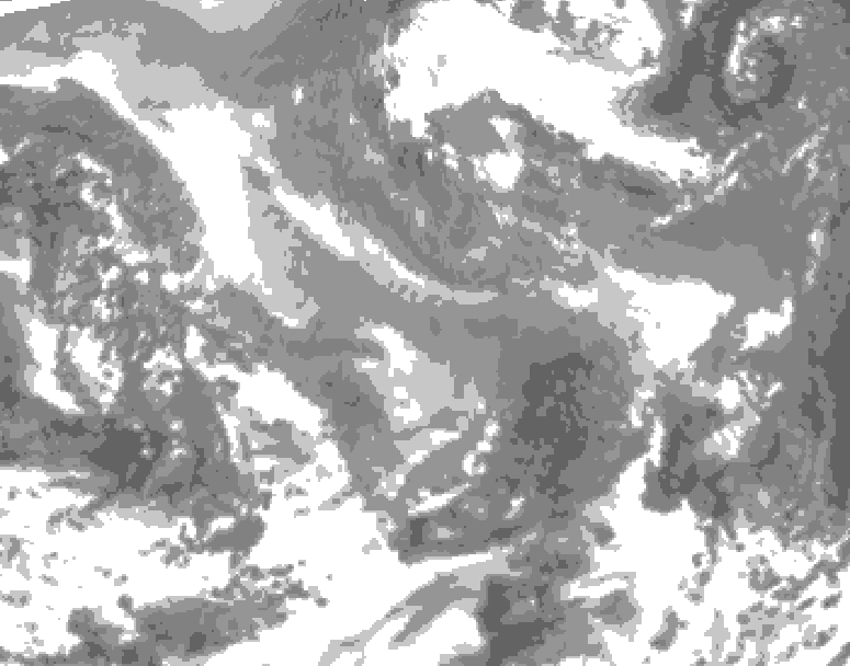 GDPS total cloud 156 hour forecast chart for Canada based on 2025/12/31 1200Z data