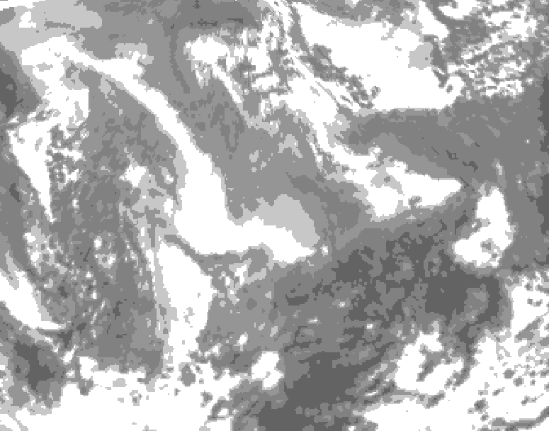 GDPS total cloud 192 hour forecast chart for Canada based on 2025/12/31 1200Z data