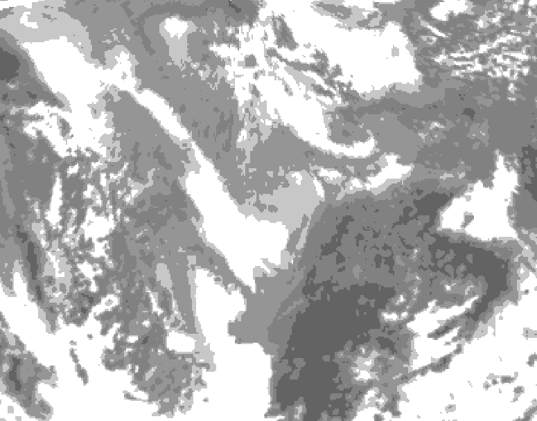GDPS total cloud 204 hour forecast chart for Canada based on 2025/12/31 1200Z data