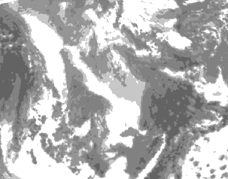 GDPS total cloud 222 hour forecast chart for Canada based on 2025/12/31 1200Z data