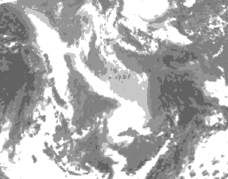 GDPS total cloud 228 hour forecast chart for Canada based on 2025/12/31 1200Z data