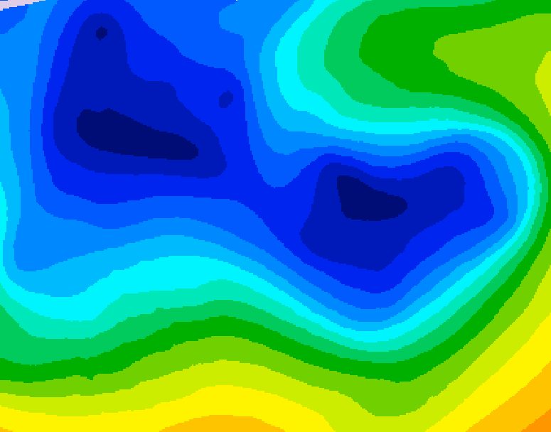 GDPS 500 millibar geopotential height 078 hour forecast chart for Canada based on 2026/01/01 0000Z data