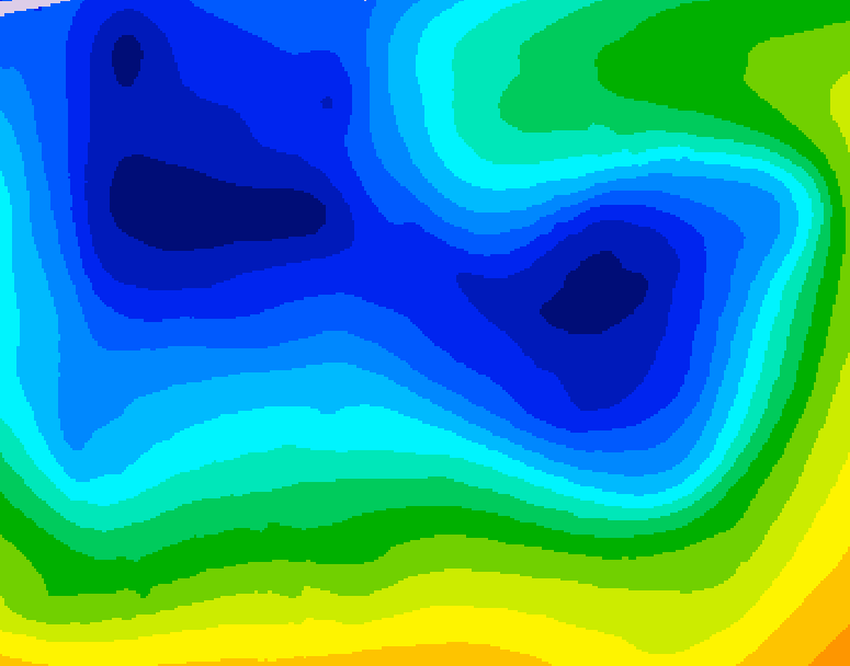 GDPS 500 millibar geopotential height 090 hour forecast chart for Canada based on 2026/01/01 0000Z data