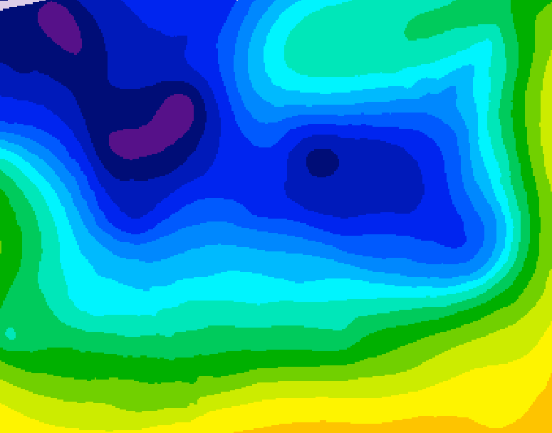 GDPS 500 millibar geopotential height 108 hour forecast chart for Canada based on 2026/01/01 0000Z data